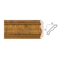 Карниз широкий Decor Dizayn 172-4 Полистирол 2400*71*71 мм
